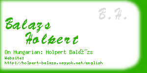 balazs holpert business card